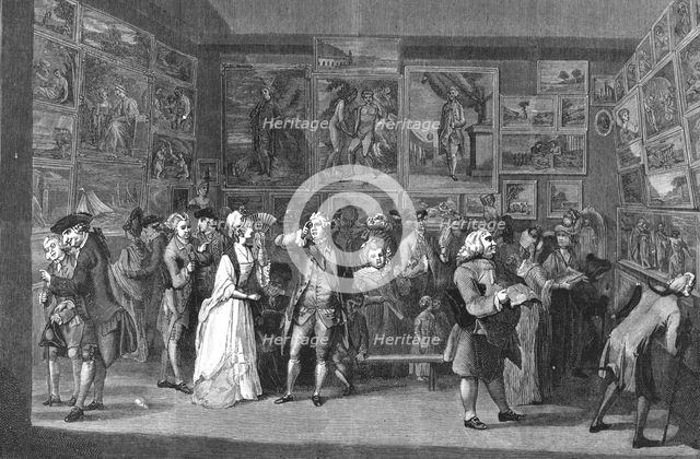 'Exhibition at the Royal Academy, Pall Mall, 1771', 1886.  Creator: Unknown.