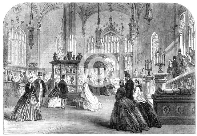 Exhibition at Alton Towers...in aid of the Wedgwood Institute...the Octagon Room, 1865. Creator: Unknown.