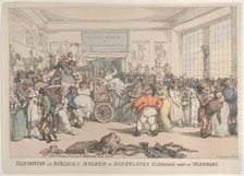 Exhibition at Bullock's Museum of Bonaparte's Carriage, Taken at Waterloo, Jan..., January 10, 1816. Creator: Thomas Rowlandson