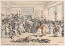 Exhibition at Bullock's Museum of Bonaparte's Carriage Taken at Waterloo, Janu..., January 10, 1816. Creator: Thomas Rowlandson