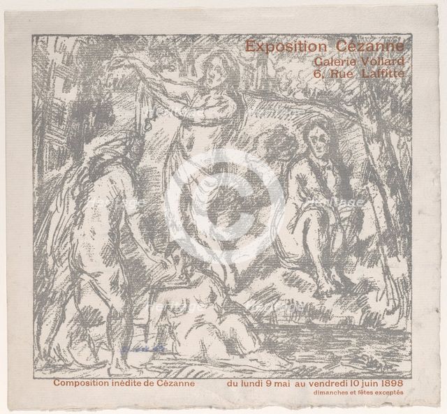 Exhibition Catalogue Cover for a Cézanne show at the Galerie Vollard (May 9-June 10, 1898)..., 1898. Creator: Paul Cezanne.