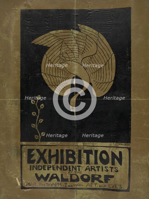 Exhibition independent artists at the Waldorf, c1920. Creator: Unknown.