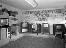 Exhibition of TV sets, Landskrona, Sweden, 1954
