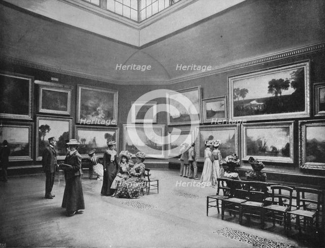 Exhibition of William Turner's paintings in the National Gallery, London, c1903 (1903). Artist: Unknown.