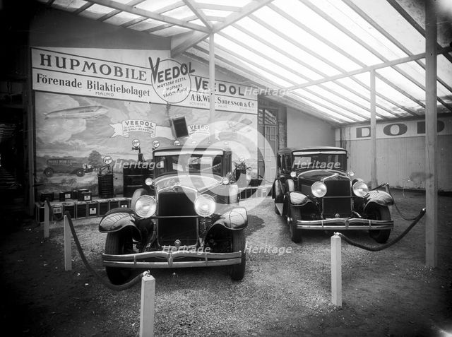 Exhibition of American Hupmobile cars, Landskrona, Sweden, 1920. Creator: Unknown.