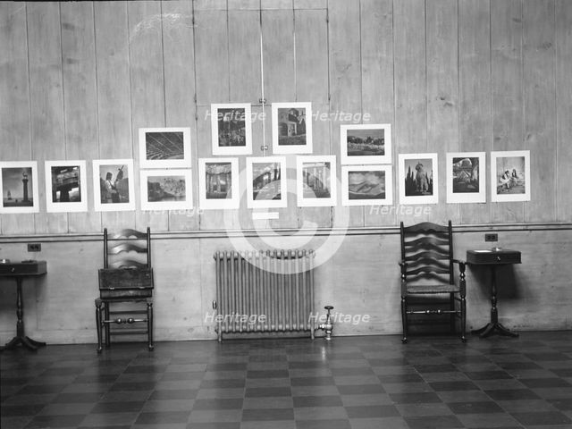 Exhibition of Arnold Genthe photographs at the Guild Hall, East Hampton, Long Island, 1933. Creator: Arnold Genthe.