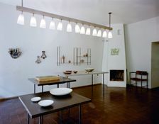 Exhibition of Arabia ceramics, Helsinki, Finland, 1970s. Creator: Göran Algård