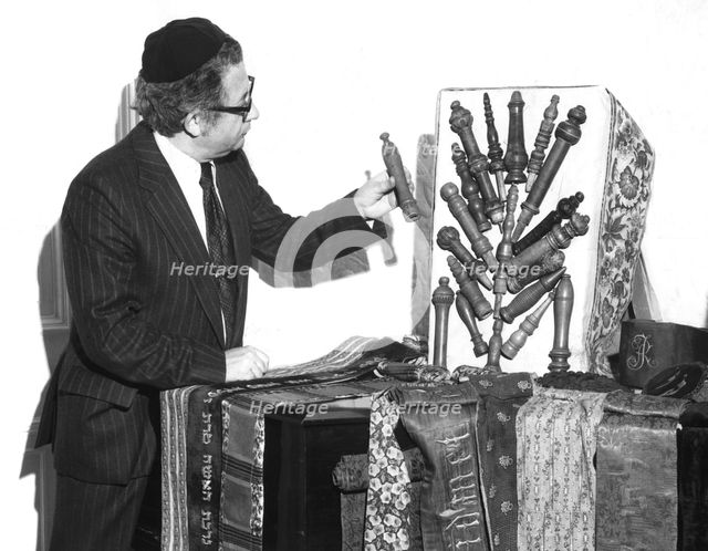 Exhibition of Czech memorial scrolls, Westminster Synagogue, London, 1974. Artist: Unknown