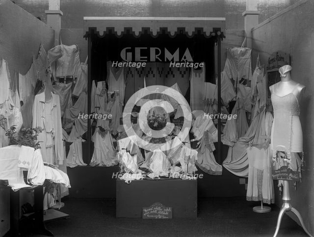 Exhibition of lingerie by Germa, Landskrona, Sweden, 1929. Creator: Unknown.
