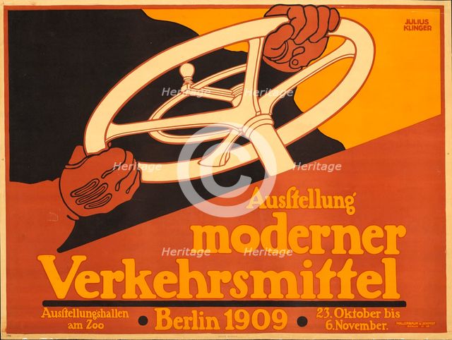 Exhibition of modern means of transport, 1909.