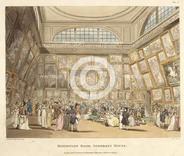 Exhibition Room, Somerset House, 1 January 1808. Creator: John Hill.