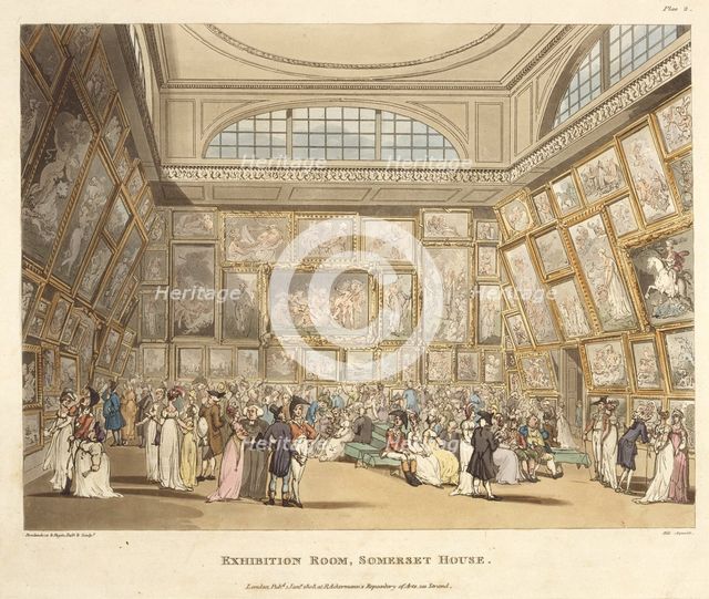 Exhibition Room, Somerset House, 1 January 1808. Creator: John Hill.