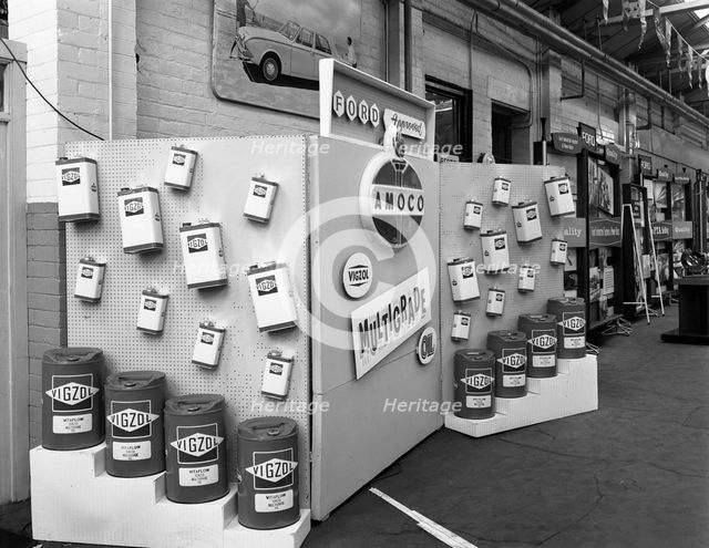 Exhibition stand for Vigzol Oil from Amoco, Rotherham, South Yorkshire, 1964.  Creator: Michael Walters.