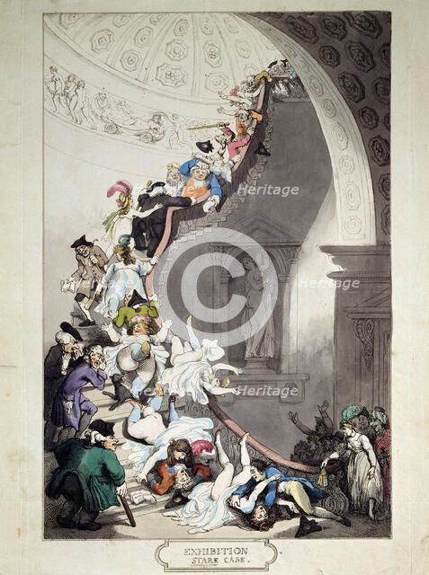 'Exhibition Stare Case', 1811.  Artist: Thomas Rowlandson