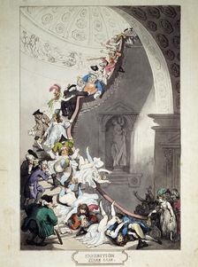 Exhibition Stare Case 1811. Artist: Thomas Rowlandson