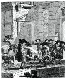 Exit From The College, (1885).Artist: Jean Baptiste Tilliard