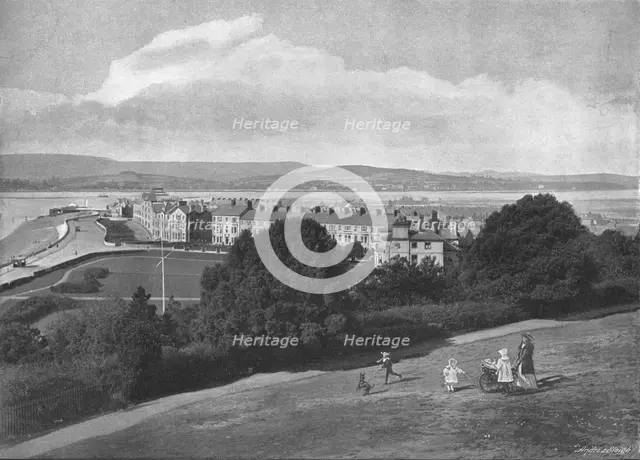 Exmouth from the Beacon, c1900. Artist: HT Cousins.