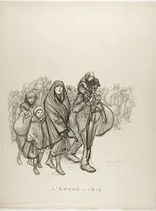 Exodus — 1915, 1915. Creator: Theophile Alexandre Steinlen