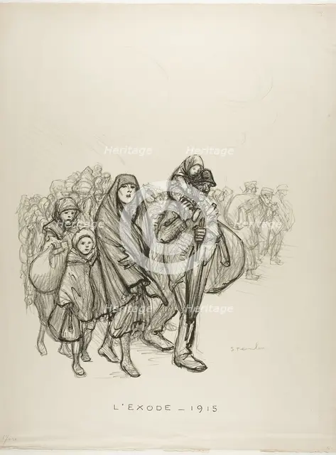 Exodus — 1915, 1915. Creator: Theophile Alexandre Steinlen.