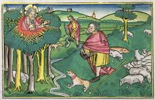 Exodus 3:1-22 and 4:1-4: the burning bush amd God arming Moses with the miraculous rod