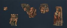 Exodus Painting, five elements from a painted hanging depicting the Crossing..., mid-2nd-mid-4th cen Creator: Unknown