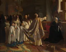 Exorcism of Joanna of Castile, 1876. Creator: Willem Geets