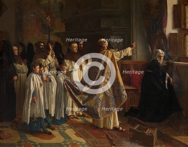 Exorcism of Joanna of Castile, 1876. Creator: Willem Geets.