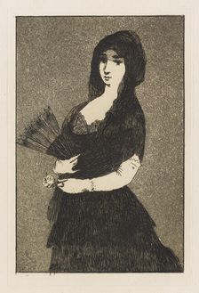 Exotic Flower (Woman In A Mantilla), 1868. Creator: Edouard Manet