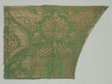 Exotic Gold-patterned Silk, 1360-1400. Creator: Unknown
