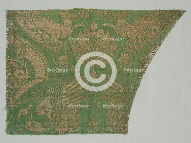 Exotic Gold-patterned Silk, 1360-1400. Creator: Unknown.