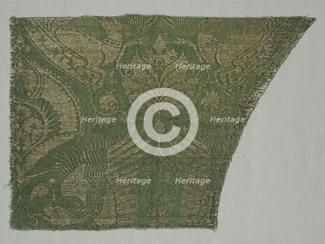 Exotic Gold-patterned Silk, 1360-1400. Creator: Unknown.