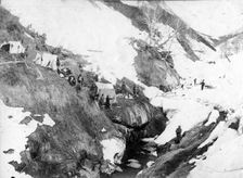 Expedition camp on the river bank, 1910-1929. Creator: Ivan Emelianovich Larin