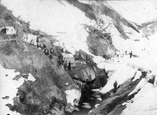 Expedition camp on the river bank, 1910-1929. Creator: Ivan Emelianovich Larin