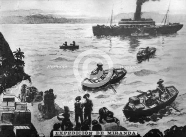 Expedition of Miranda, (1897), 1920s. Artist: Unknown