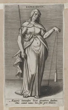 Experientia, from Prosopographia, ca. 1585-90., ca. 1585-90. Creator: Philip Galle