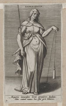 Experientia, from Prosopographia, ca. 1585-90., ca. 1585-90. Creator: Philip Galle