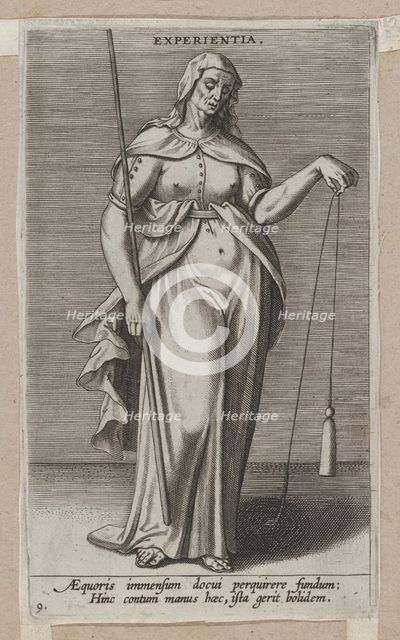 Experientia, from Prosopographia, ca. 1585-90., ca. 1585-90. Creator: Philip Galle.