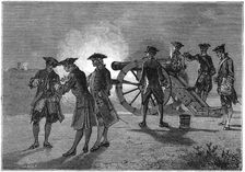 Experiment to calculate the speed of sound in air, Paris, 1822, (c1880). Artist: Robert Brown