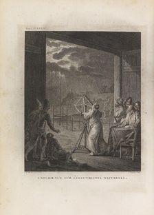 Experiment on natural electricity, Early 1760s. Creator: Moreau the Younger, Jean Michel, the Younger (1741-1814)