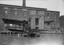 Experimental Tandem Biplane On Potomac Embodying Langley Principles, 1917. Creator: Harris & Ewing