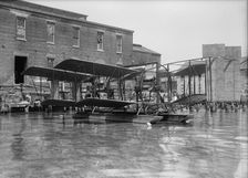 Experimental Tandem Biplane On Potomac Embodying Langley Principles, 1917. Creator: Harris & Ewing