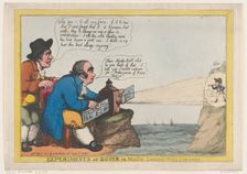 Experiments at Dover or Master Charley's Magic Lanthorn, July 21, 1806., July 21, 1806. Creator: Thomas Rowlandson