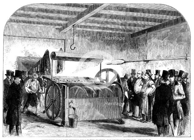 Experiments made with Stevens's Bread-making Machine at Marylebone Workhouse, 1858. Creator: Unknown.