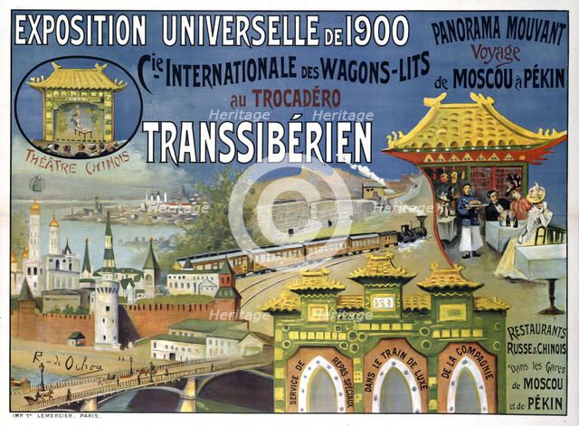 Exposition universelle 1900. Compagnie Internationale des Wagons-Lits, 1900. Creator: Ochoa y Madrazo, Rafael de (1858-1935).