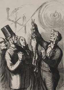 Exposition universelle: dans dix minutes vour aurez une gibelotte et un chapeau. Creator: Honoré Daumier (French, 1808-1879)