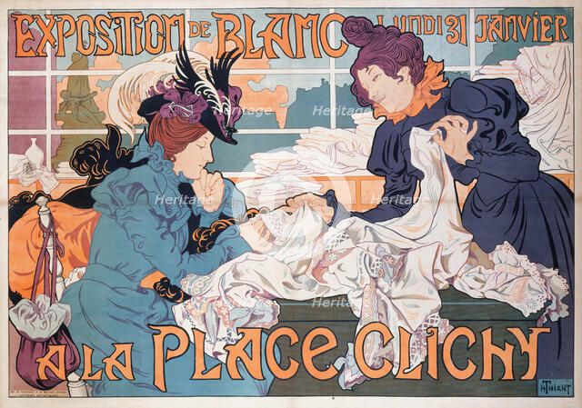 Exposition de Blanc a la Place Clichy, 1898. Creator: Thiriet, Henri (1873-1946).