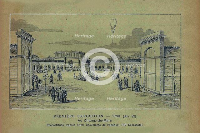 Exposition des produits de l'industrie française, Paris, 1798 (From Bon Marché) , 1900. Creator: Anonymous.
