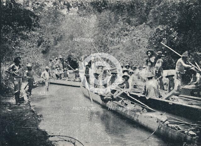 'Exploracao do Ro de Sto. Anastacio', 1895. Artist: Francisco Henszler.