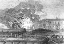 Explosion of a cartridge factory at Dunkirk, 1871. Creator: Unknown