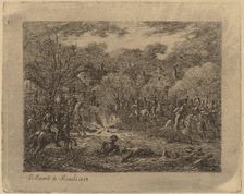 Explosion of a Grenade (L'Explosion d'une grenade), 1854. Creator: Gerhardus Emaus De Micault